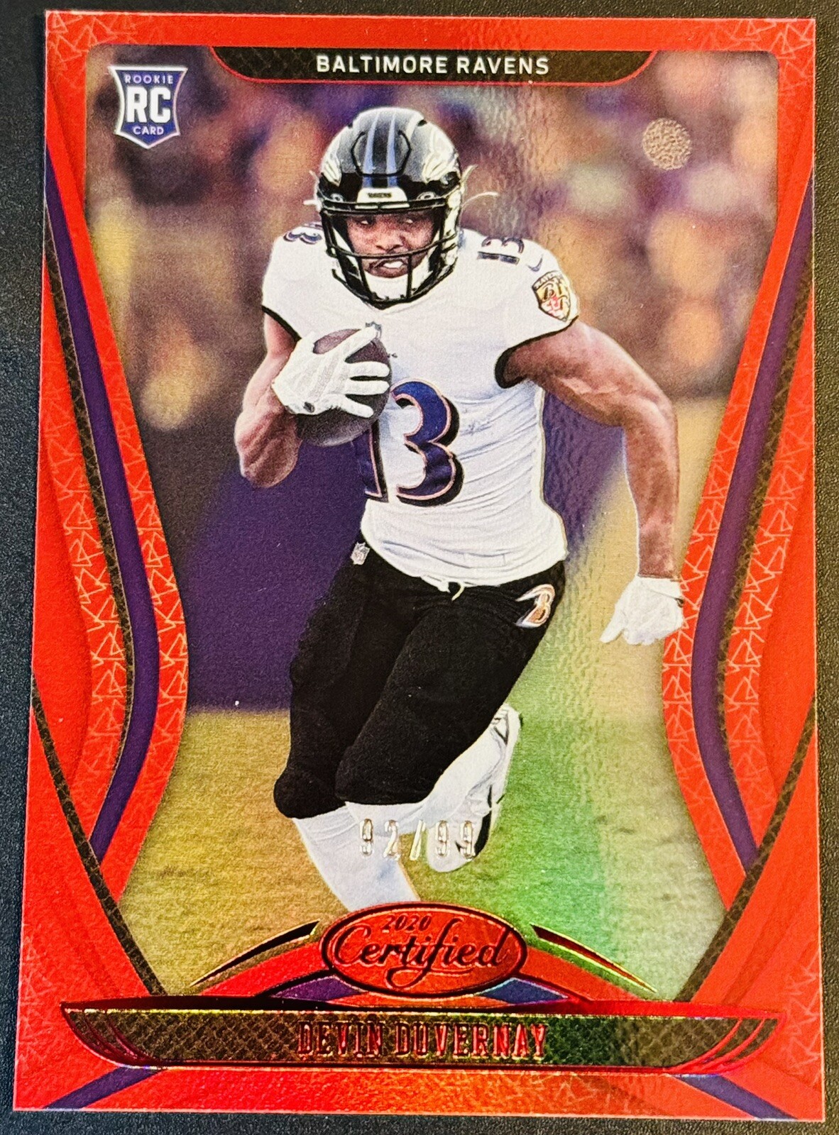 2020 Certified Rookies Mirror Red /99 Devin Duvernay #133 Rookie RC