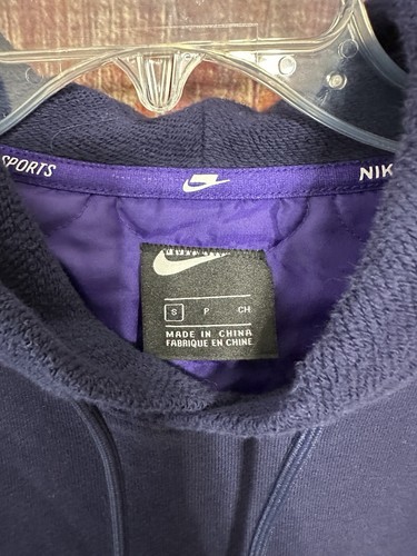 Mens Nike Sportswear NSW Fleece Pullover Hoodie BV4601-498 Size Small NavyPurple - Picture 9 of 14