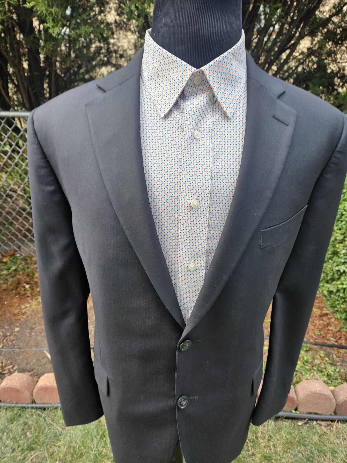 PETER MILLAR 100% Wool Black Two Button Blazer Sp… - image 12