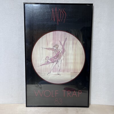 Wolf Trap 1983 P Buckley Moss Hand Black Framed Art Print Le Grand Adagio