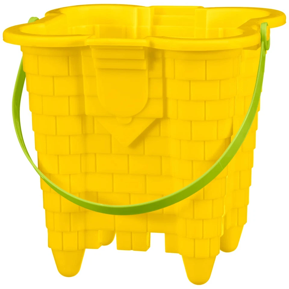 7Pcs Yellow Bucket & Spade Set Perfect Summer Beach Play Fun Gift Set For Kids - Image 2 of 4