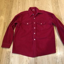 VTG Frostproof Flannel Shirt Mens Size Large Button Up Chamois Red Long Sleeve