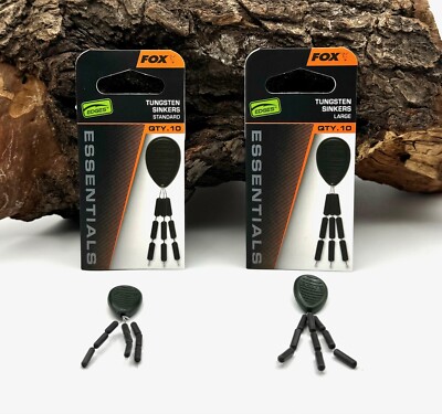 Fox Edges Essentials Tungsten Sinkers 9 Stück Standard & Large Gewicht DA