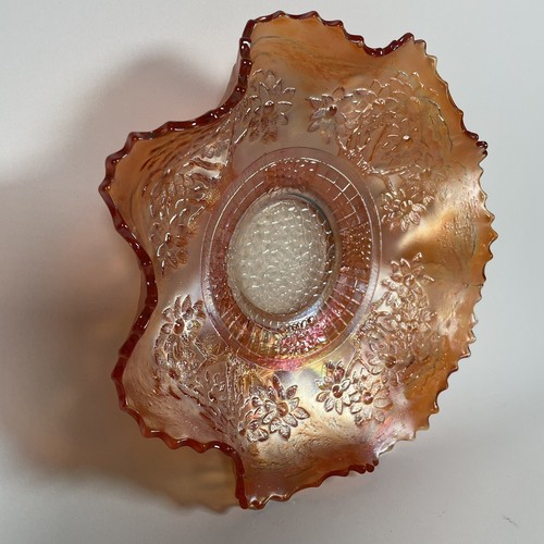 Antique Fenton Carnival Glass Marigold Bowl Orange Tree Bearded Berry 3 In 1 - Picture 9 of 13