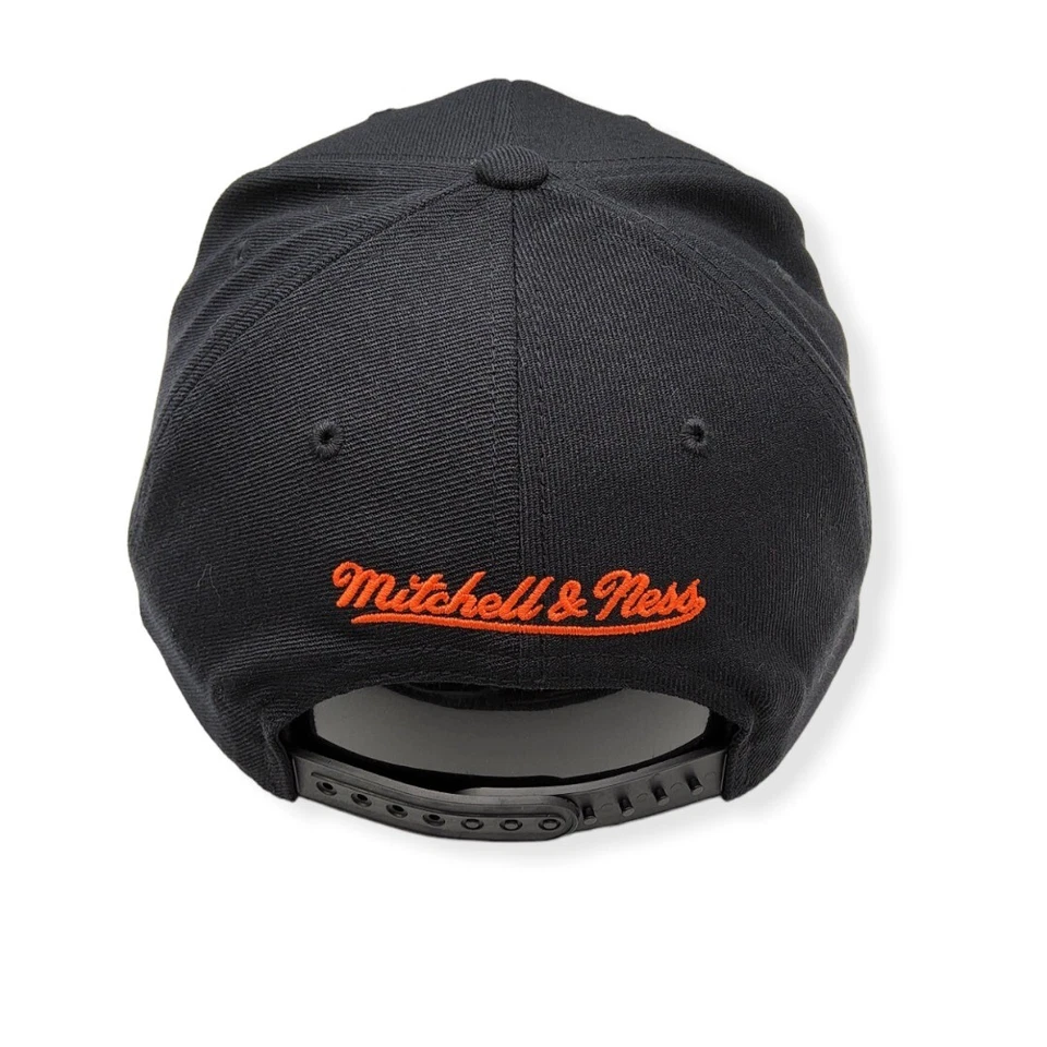Mitchell & Ness Anaheim Ducks Current Lana Sólida Negra Ajustable Snapback Sombrero Foto 4 de 4