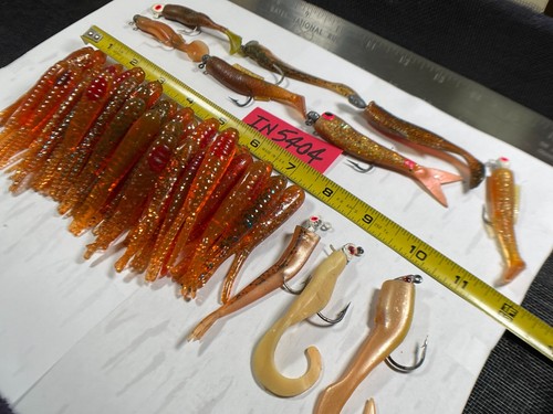 Soft Plastics Grubs-Split Tail-Tubes-Worms w&wo Lead Heads YOUR CHOICE IN5402 - Picture 26 of 63