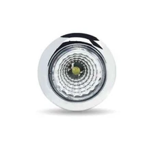 Mini Button Clear Amber LED with Reflector & Silicone Locking Ring (1 Diode)
