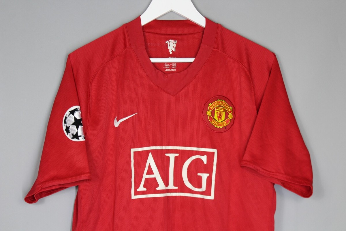 MANCHESTER UNITED 2007 2008 HOME UCL FOOTBALL SHIRT JERSEY #7