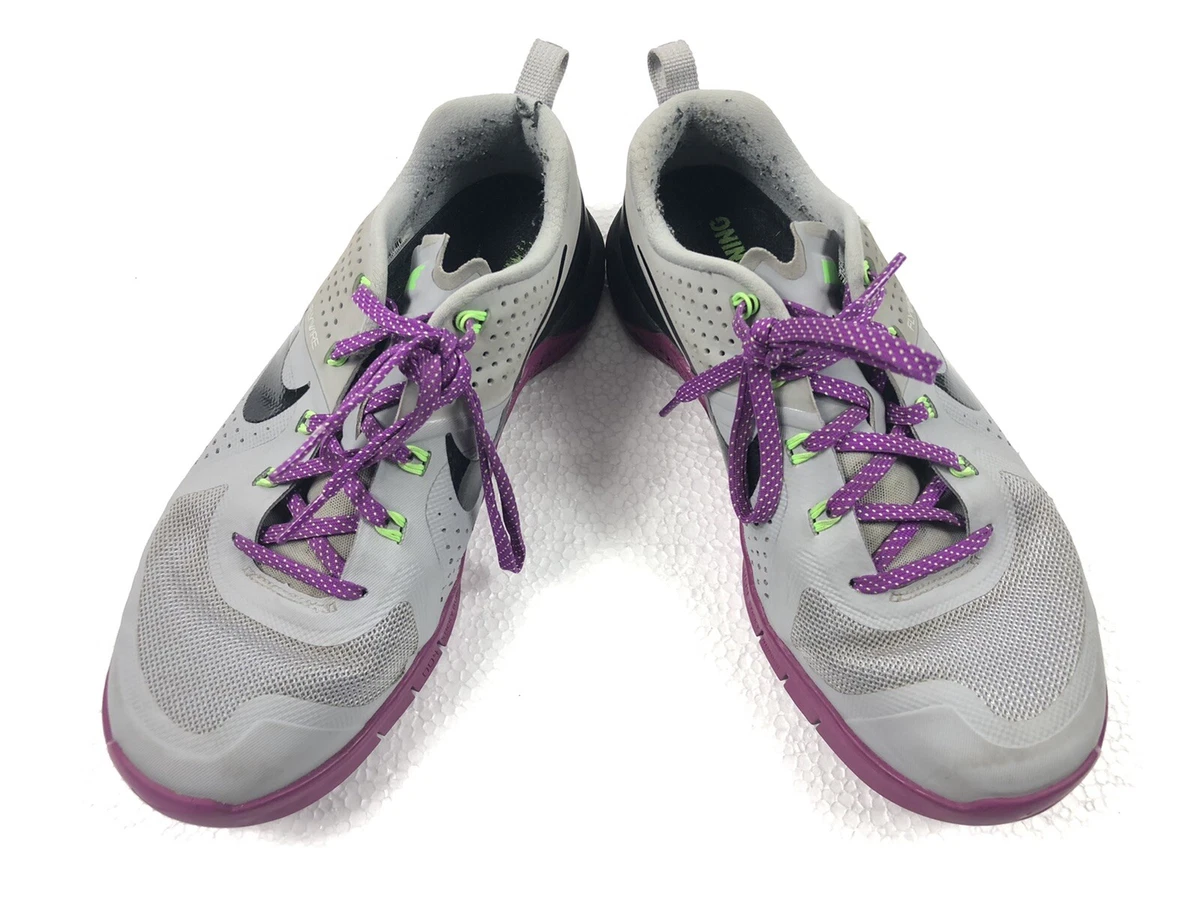 Nike Metcon 1 Wolf Grey Purple CrossFit Women s Size 9