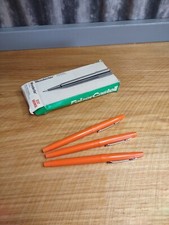 Faber Castell Wonderiter Marker Pen Orange 12 Solid Plastic Fine Tip Vtg 80s 90s