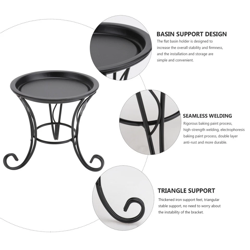 Soporte para flores de hierro estante para macetas estante de metal maceta soporte para plantas Foto 4 de 4