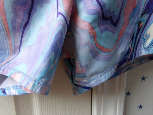 *Flaw ATHLETA Girls 12 Record Breaker Shorts 3" Blue Purple Running Colorful - Picture 7 of 14