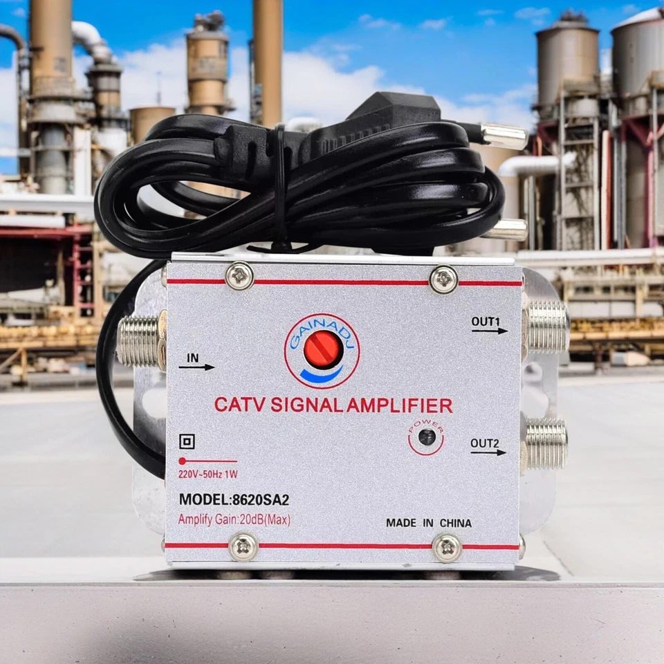  CATV TV Antenna Signal Amplifier Booster Splitter For Digital TV Input 2-Outpoz - Image 2 of 4