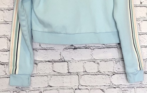 ZELOS Girl's Hoodie Cropped Sweatshirt Size XL Blue Thumb Holes EUC - Picture 3 of 7