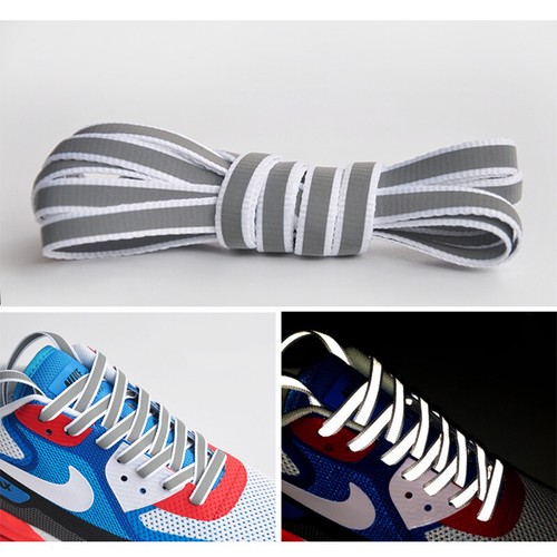 Cordones planos reflectantes de 15 colores para zapatillas 120 cm 150 cm 180 cm - Imagen 7 de 20