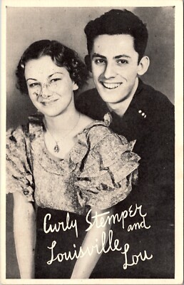1936 Postcard Curly Stemper & Louisville Lou Badger State Barn Dance Program