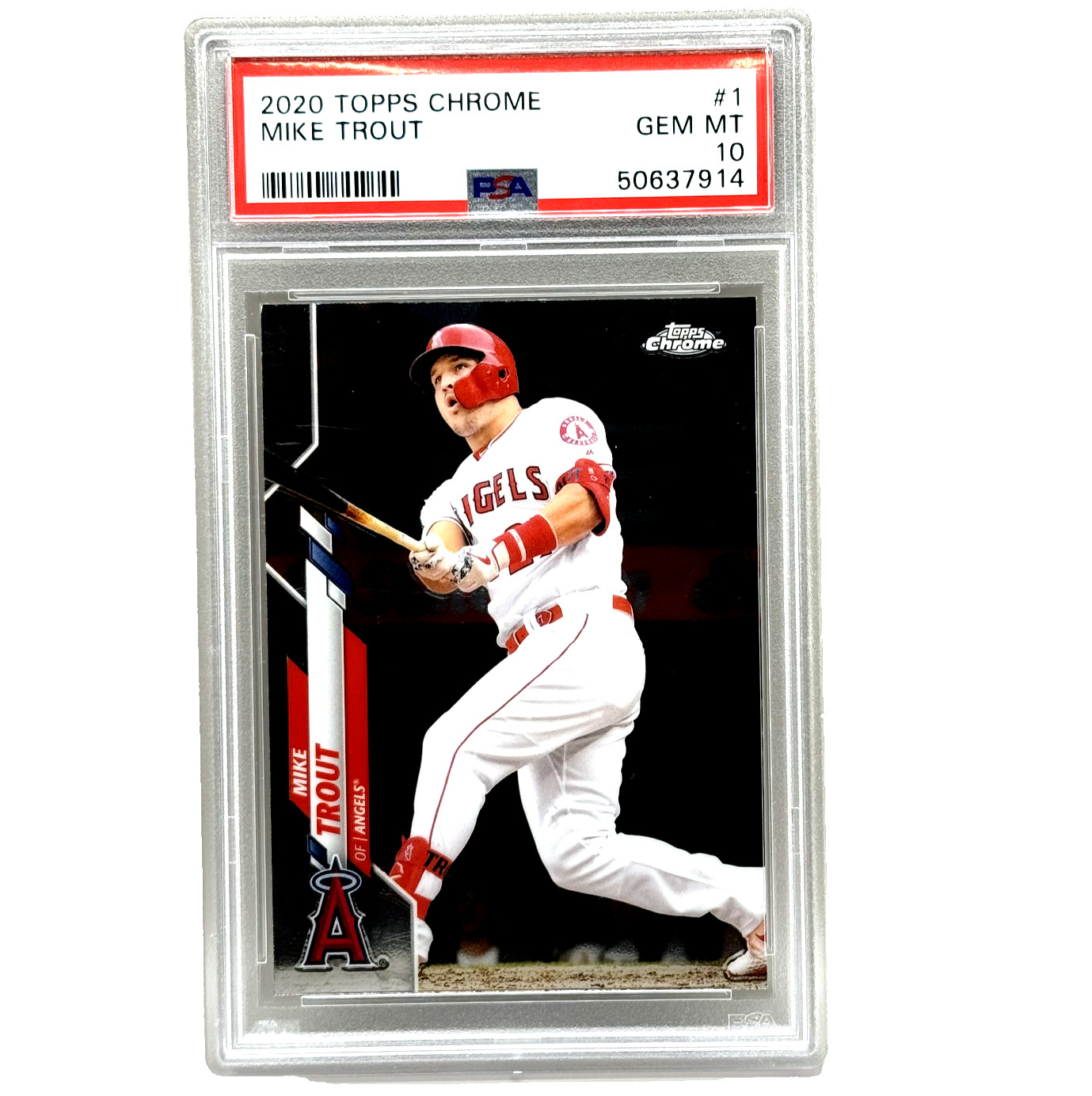 MIKE TROUT 2020 TOPPS CHROME LOS ANGELES ANGELS PSA 10