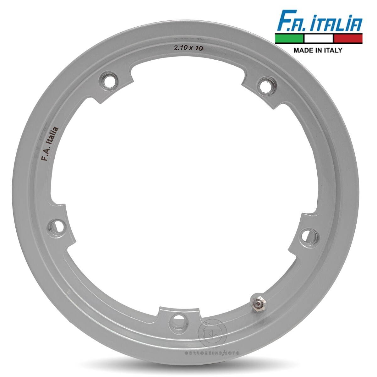 COPPIA CERCHI IN LEGA TUBELESS GRIGIO 3.50.10 PER VESPA 150 PX E (VLX1T 1981-83) foto 3