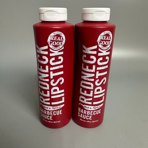 Redneck Lipstick Barbeque Hot & Spicy BBQ Sauce 2 Count Made in Arkansas