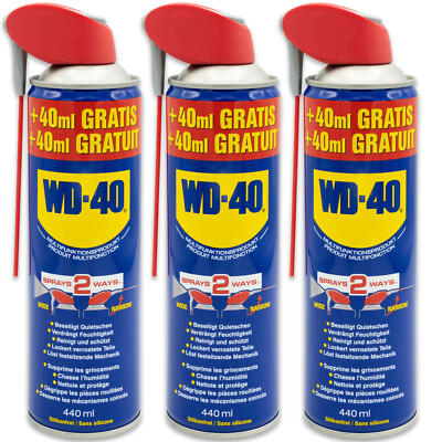 3x WD-40 Smart Straw MultifunktionsSpray Vielzweck Öl Rostlöser 10% GRATIS 440ml