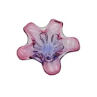 VTG Murano Pink Purple Pastel 5 Point 10.25" Art Glass Decor Bowl Barbiecore