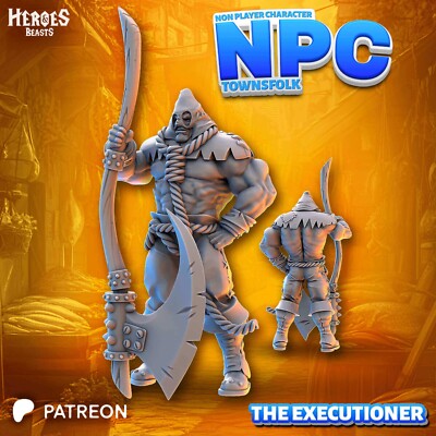 Dungeons & Dragons NPC Figur - Male Exectutioner - Town Folk