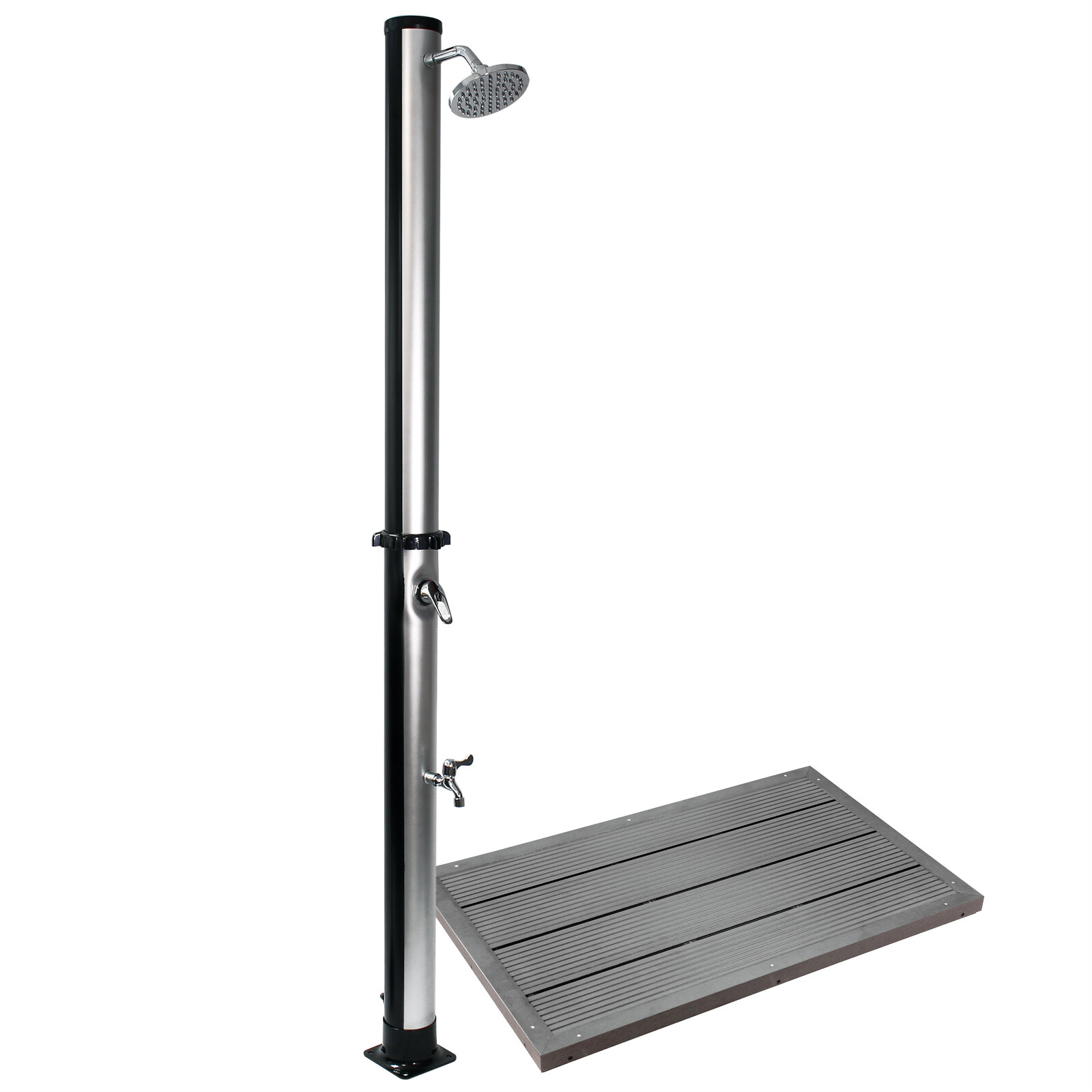 Ttdoccia Solare Da Giardino 20L Soffione A Pioggia Con Base Doccia Da Esterno