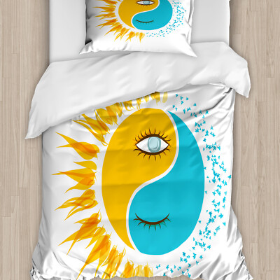 Yin-Yang Bettwäsche Set Tag und Nacht Sun Moon