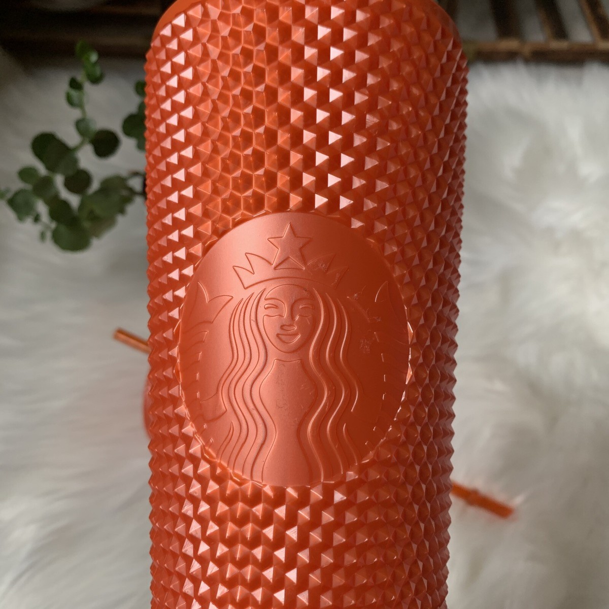 New Starbucks Limited Edition Studded Tumbler Cold Cup Orange