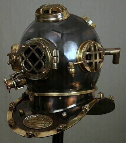 Diving Helmet Antique Full Size Helmet Of The Deep Sea US Navy Mark V 18" Mask - Picture 5 of 6