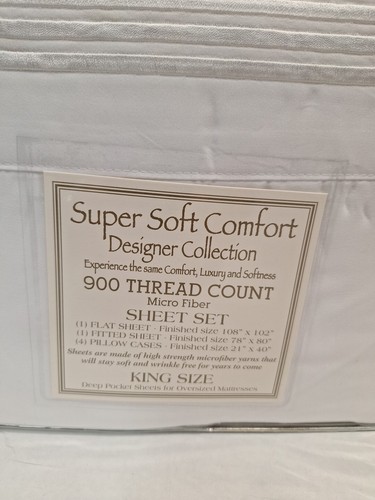King Bettwäsche Set, Soft Comfort Designer Collection 900 T Stück Mikrofaser - Bild 2 von 6