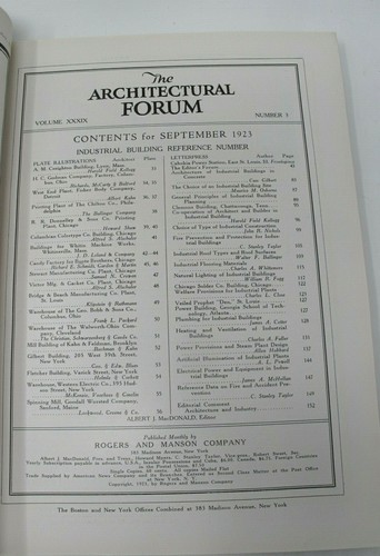 The Architectural Forum September 1923 Vol 39 No 3 Industrial Buildings Cahokia - Picture 2 of 6