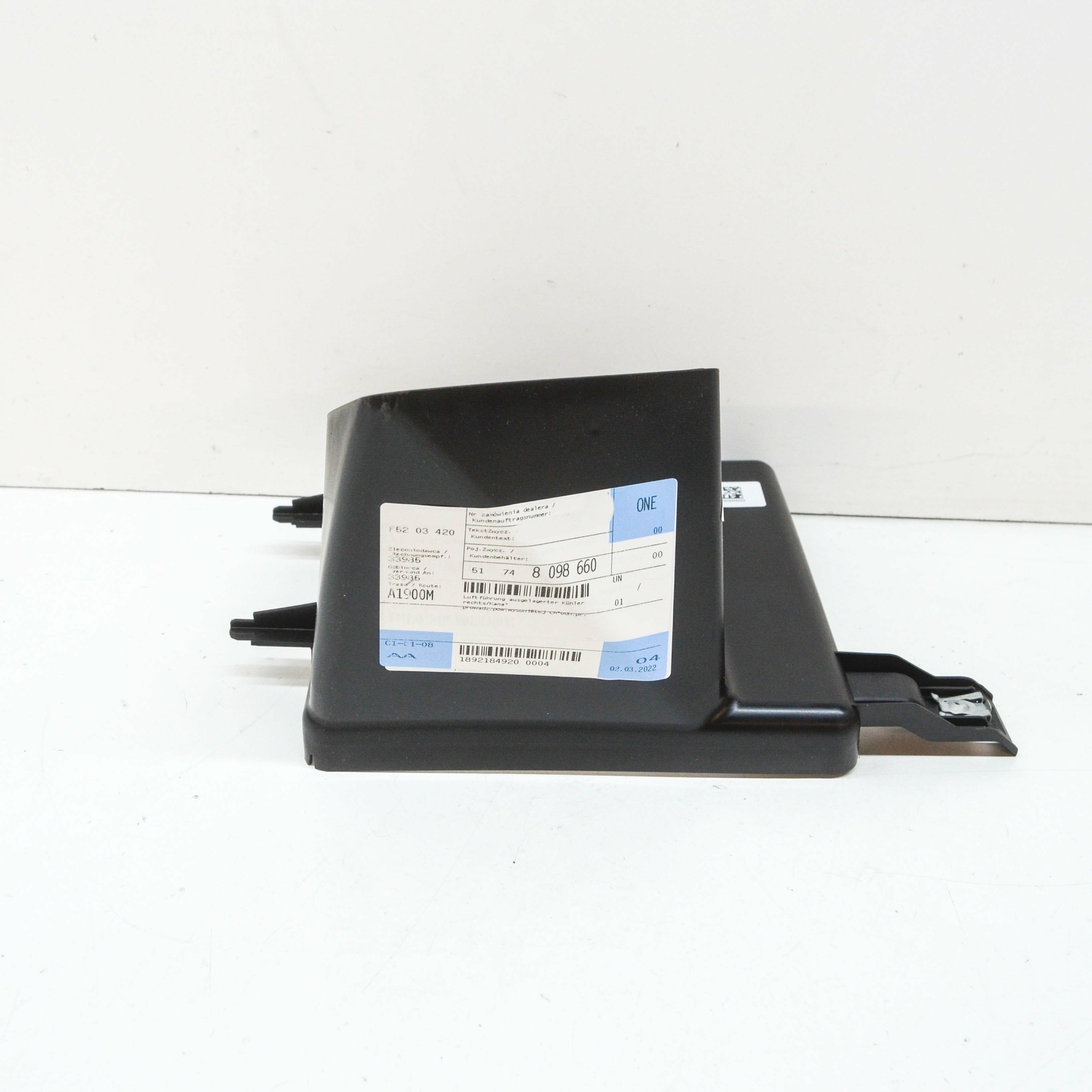 NEU BMW 5 G30 RECHTE KÜHLERSTÜTZE LUFTKANAL 51748098660 ORIGINAL 