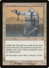 Mageta the Lion Prophecy HEAVILY PLD White Rare MAGIC GATHERING CARD ABUGames