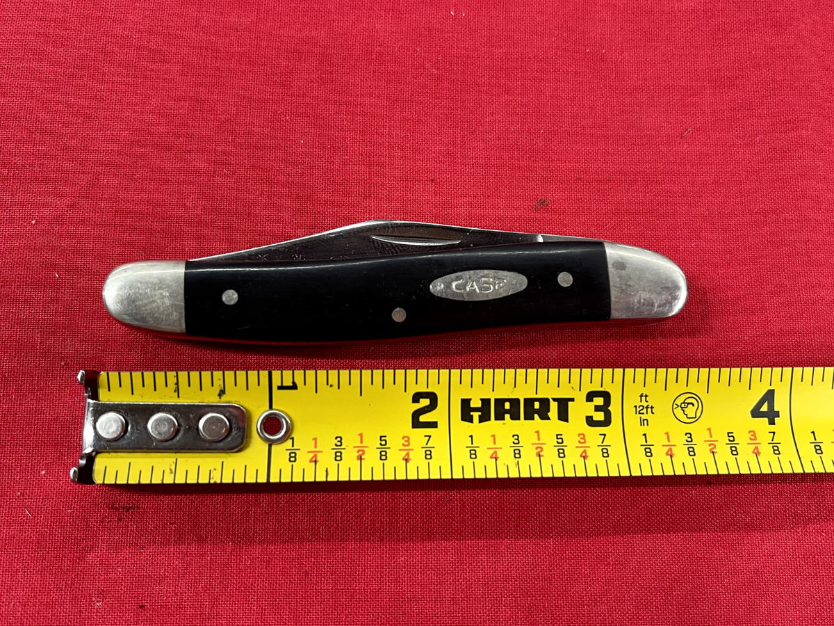Case XX 22087 2 Blade Black Plastic Pocket Jack Knife VINTAGE 1978