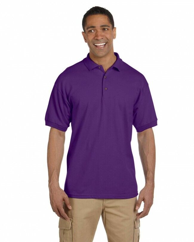 Gildan Ultra Plain Purple Pique Polo Collared Shirt Mens Gildan Ultra Plain Purple Pique Polo Collared Shirt Mens