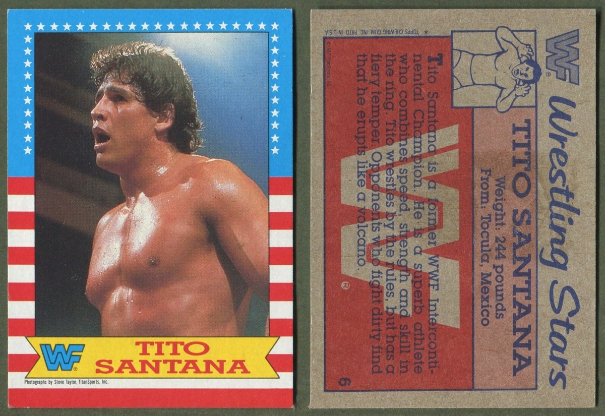 スポーツ選手 wwe stars6 1987 Topps WWF - Wrestling Stars - #6 - Tito Santana | eBay