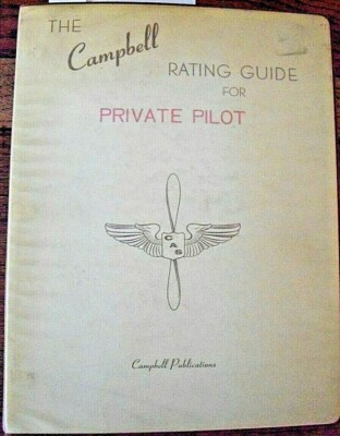 #ad Vintage 1961 4 The Campbell Rating 3 Guides for Private Pilot Manual Exam 12 Map $8.99