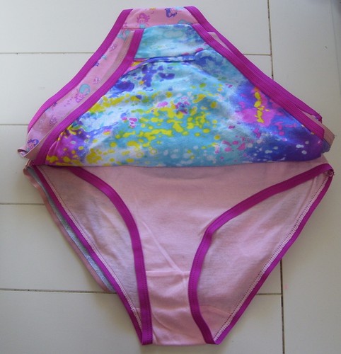 Girls Hurley 5 Pack Bikini Mermaid Print Solid Cotton Underwear Sz 8 - Picture 4 of 7