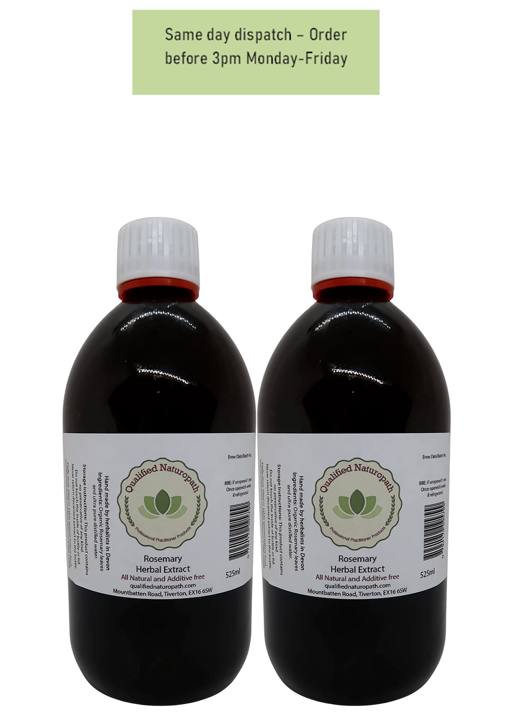 Rosemary Herbal Extract - Twin Pack 1050ml (2x525ml) - Next Day Delivery