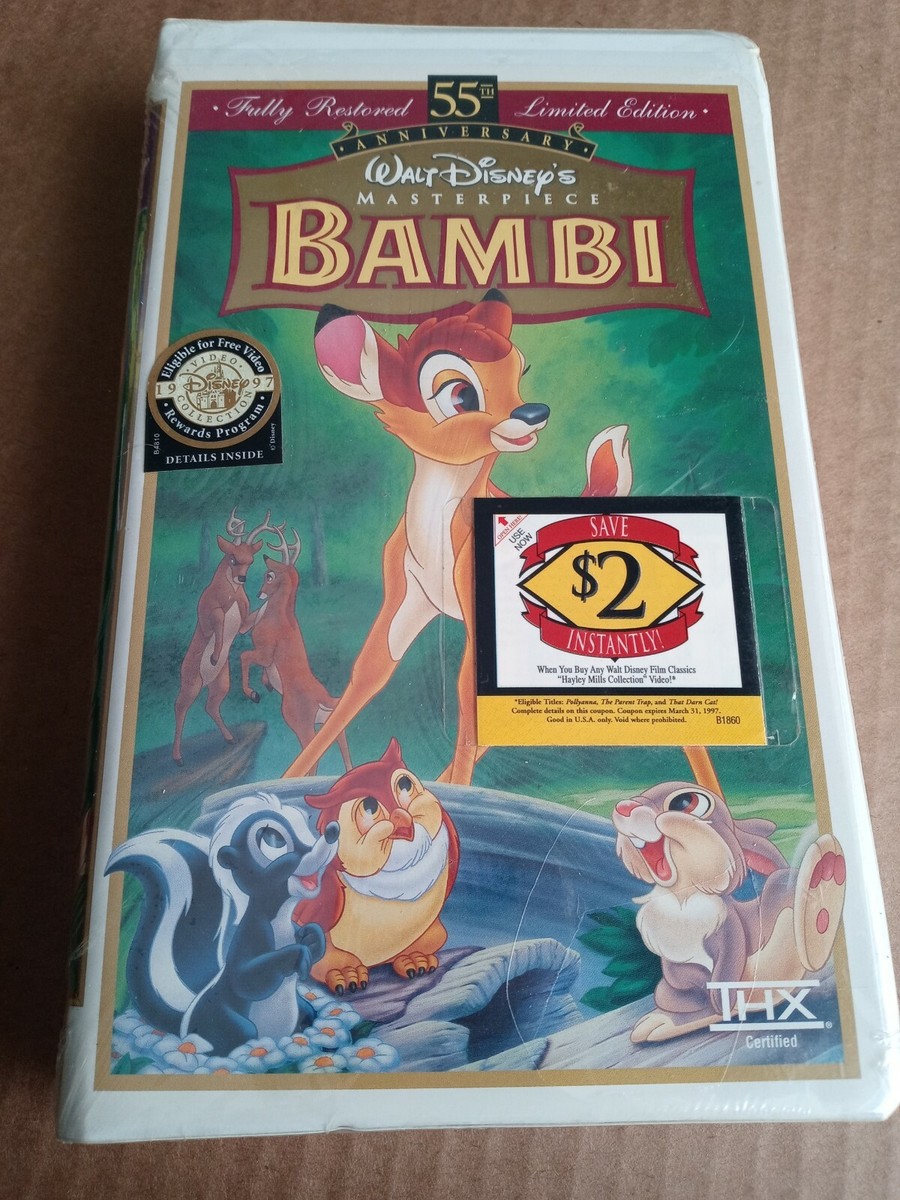 Walt Disney Bambi VHS 55th Anniversary Limited Edition Masterpiece