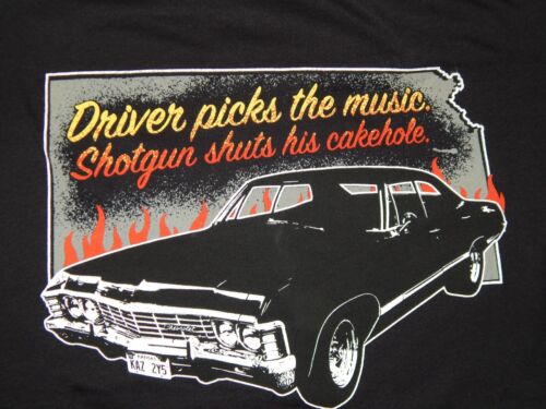 Supernatural Driver Picks The music SDCC San Diego Comic-Con t shirt men's L - Afbeelding 1 van 7