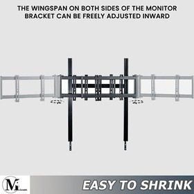 Minneer Racing Monitor Stand For Simulator Cockpit Fit Logitech G29 Thrustmaster