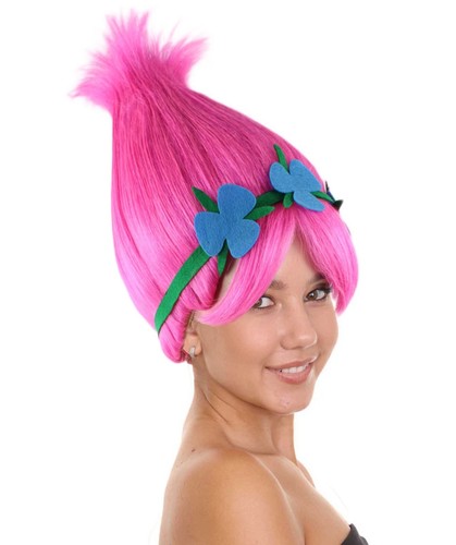 Trolls Poppy Santa's Helper Fance Dress Up Cospaly Party Prop Adult Hairpiece - Picture 17 of 63