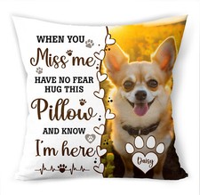 Personalized Pet Memorial Throw Pillow Insert Included , Dog Memorial Gifts For