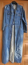 Womens New NWT Soldout Target Universal Threads Long Denim Blue Jean Zip Coat...