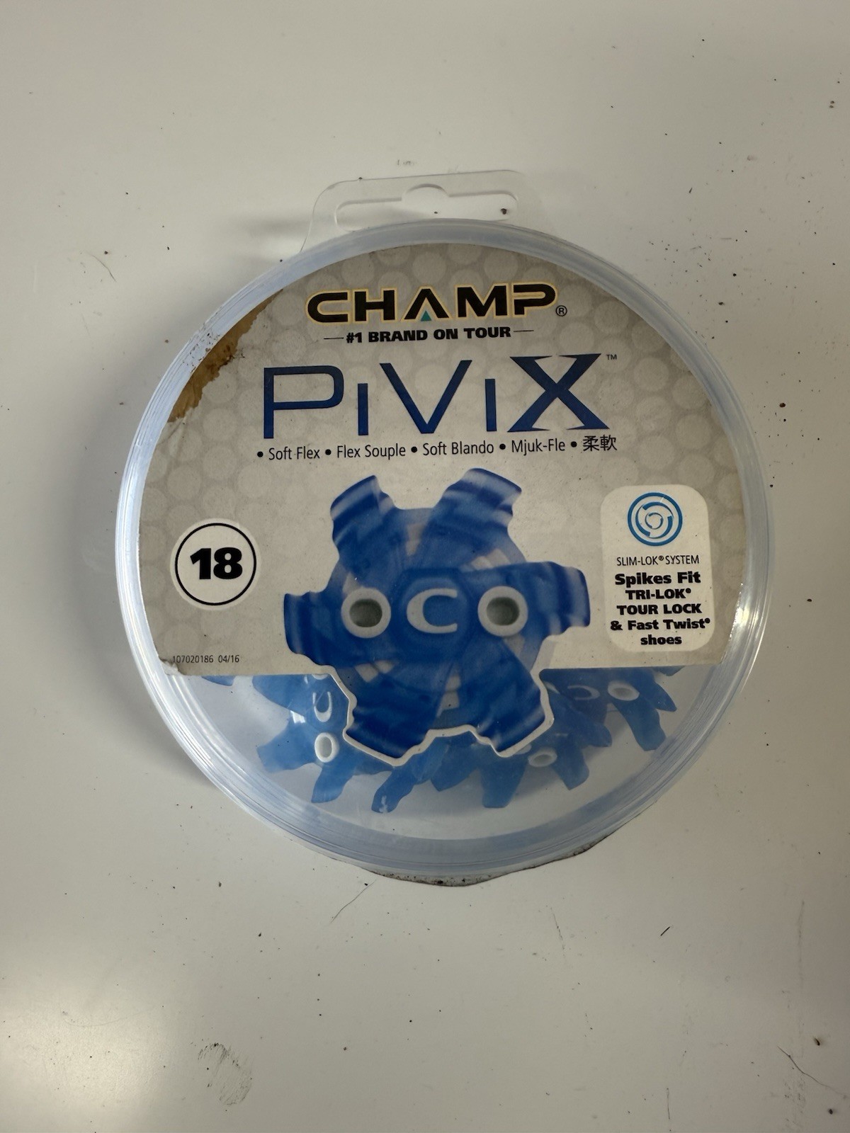 Champ PiViX 18 Spikes Fit tri-Lok Blue Golf