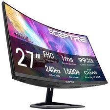 2026 27" Curved 240Hz Monitor - Complete Gaming Package with FreeSync  Speakers