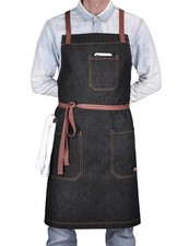 Cooking Apron with Pockets Mens Womens Professional Kitchen Bib Apron for Che...