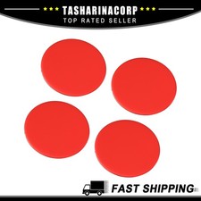 Universal Piece Of 4 50mm Wheel Center Hub Caps Emblem Decal Sticker Gloss Red